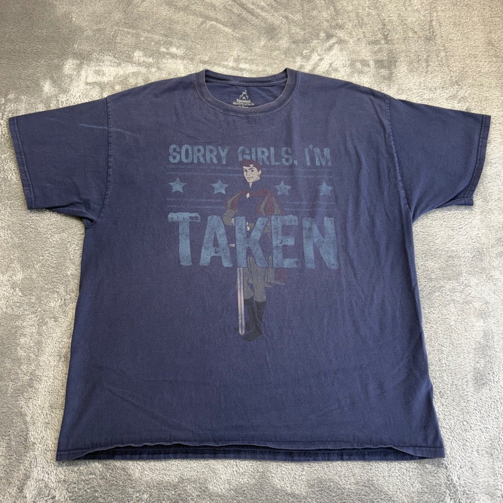Disney T-Shirt Men XL Blue Good Prince Phillip Sorry Girls I'm Taken Graphic